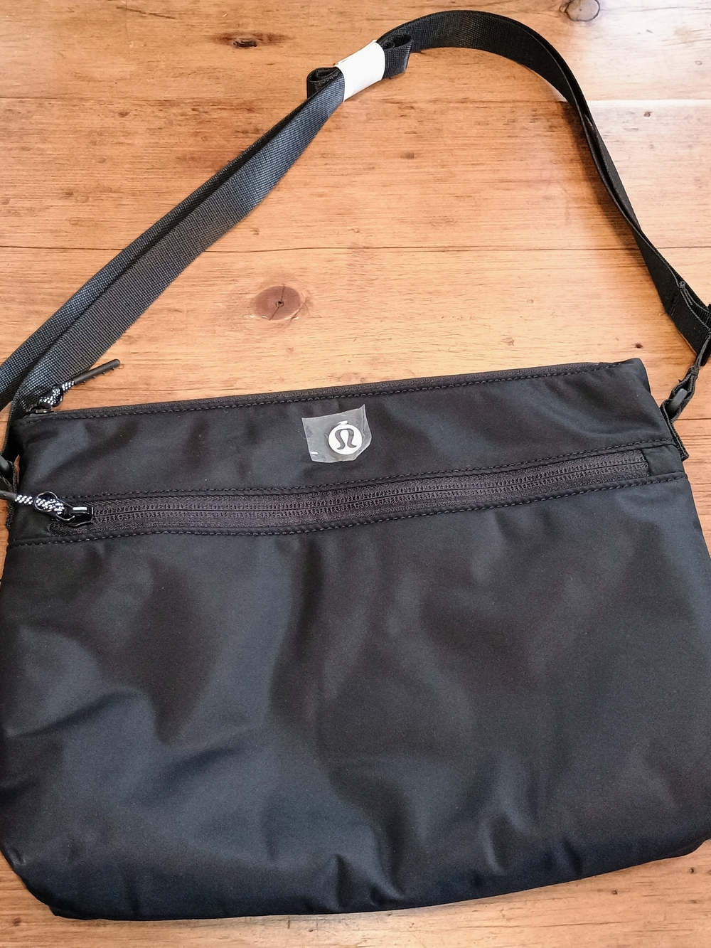 lululemon athletica Black Crossbody Sling Bag with Front Zip Pocket